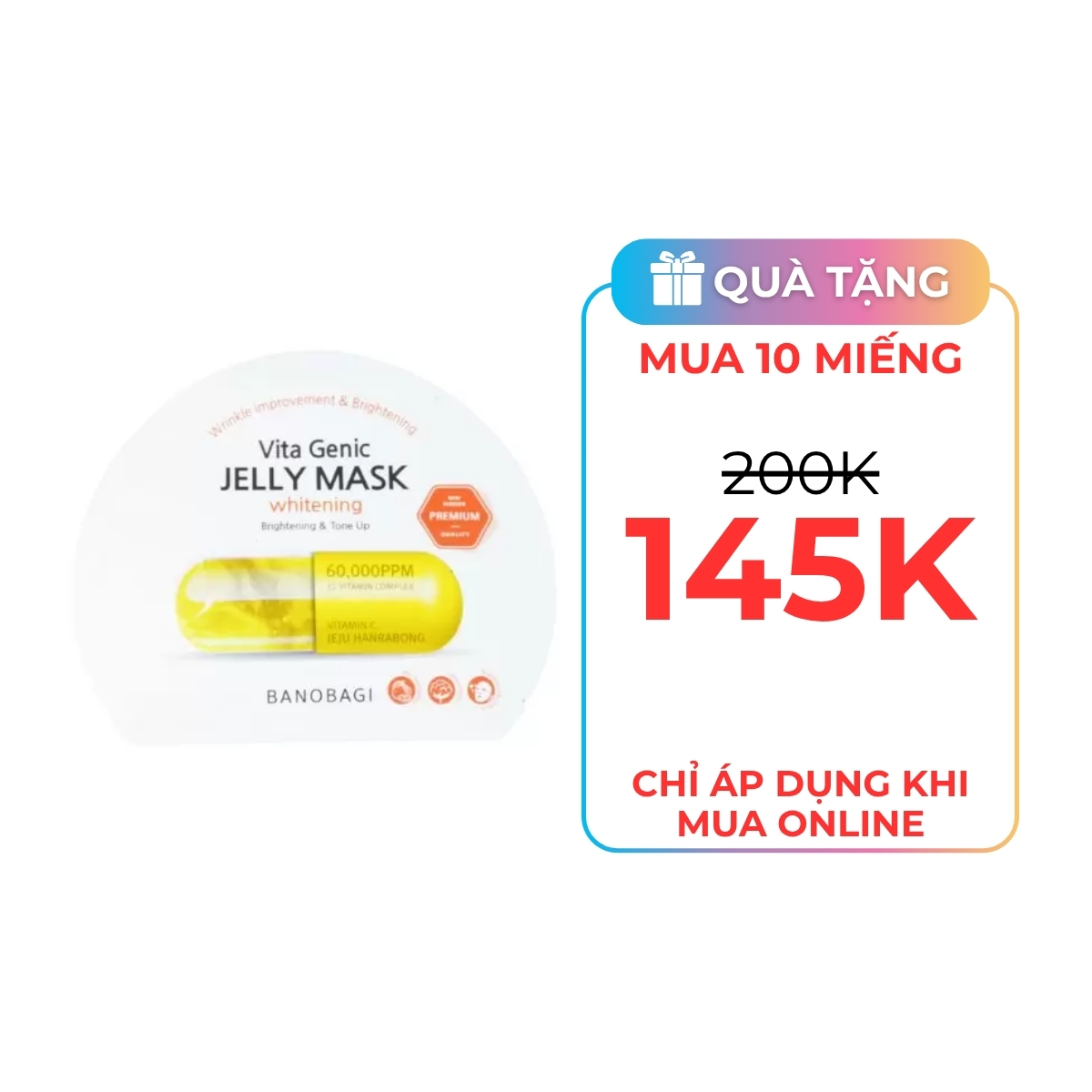 Mặt Nạ Banobagi Vita Genic Jelly Mask - Whitening Vàng