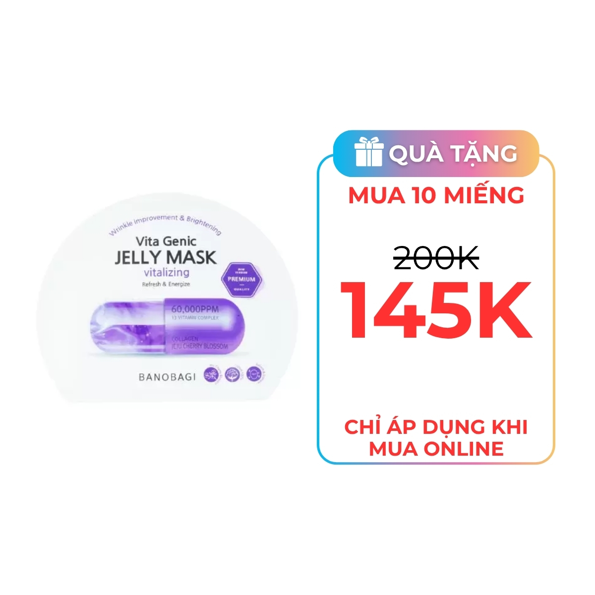 Mặt Nạ Banobagi Vita Genic Jelly Mask - Màu Sắc:Vitalizing (Tím)