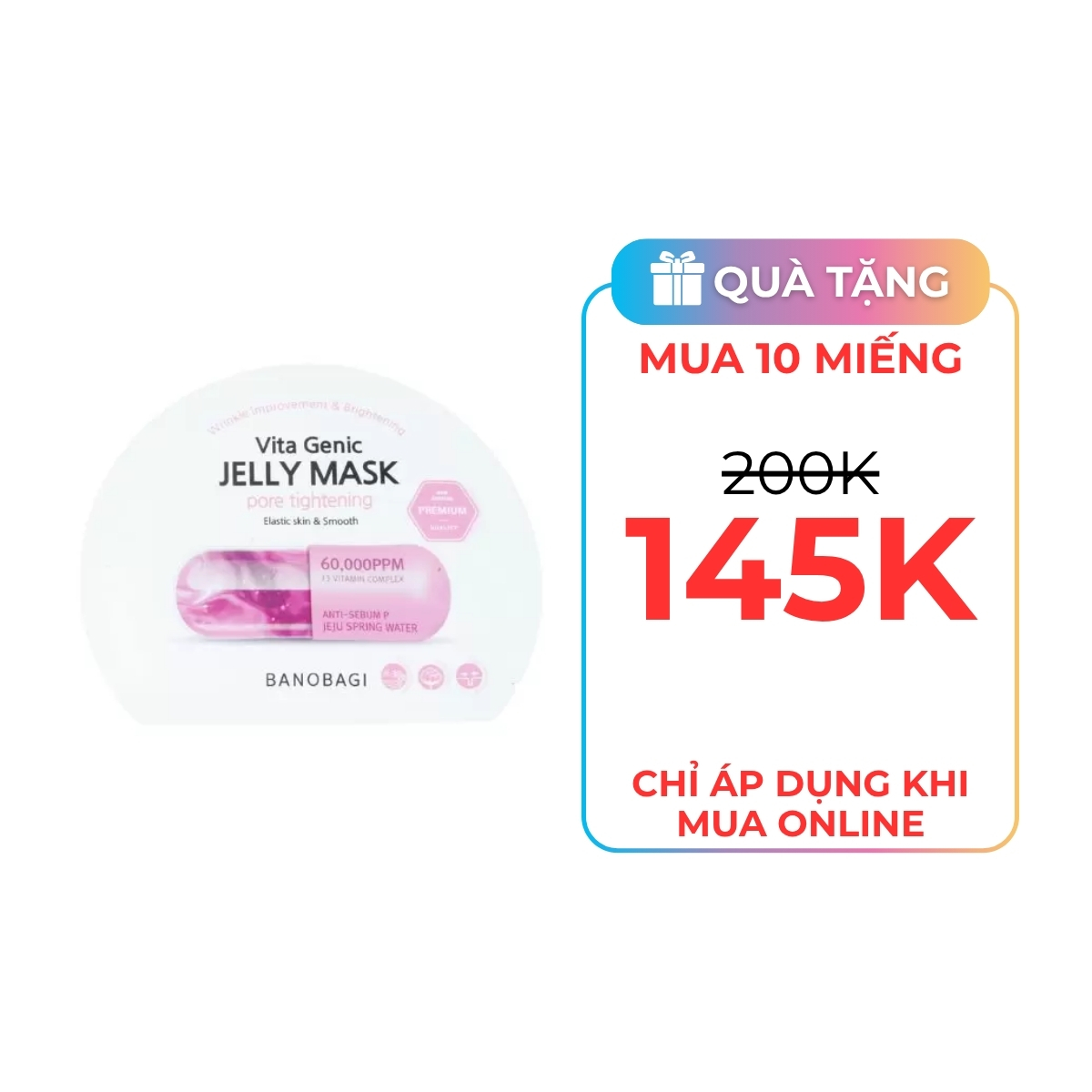 Mặt Nạ Banobagi Vita Genic Jelly Mask - Pore Tightening Hồng