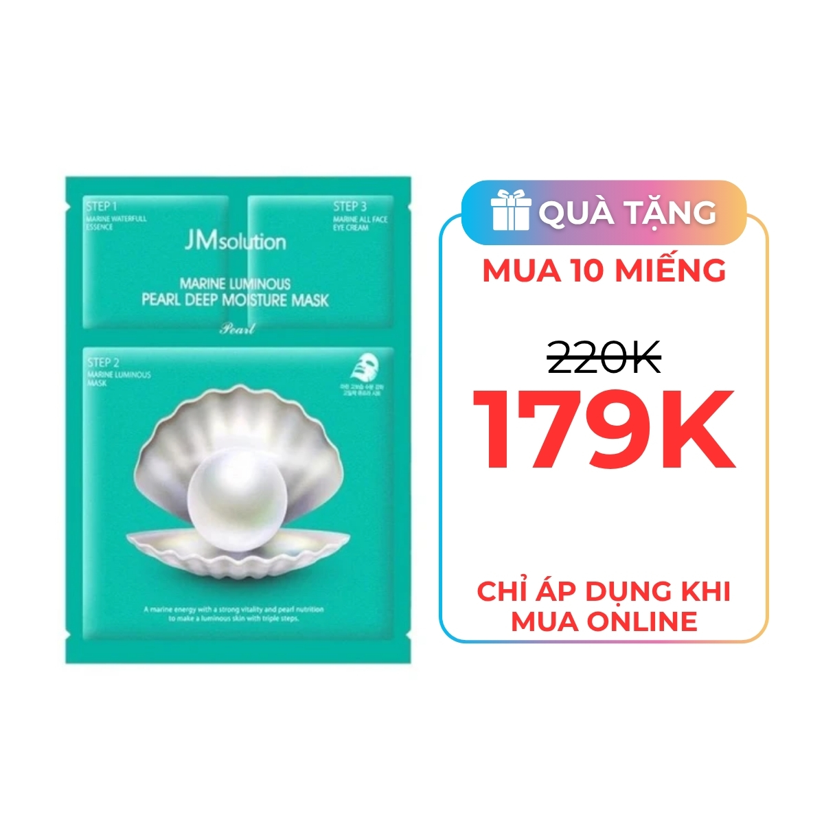 Mặt Nạ JM Solution Mask Chiết Xuất Ngọc Trai