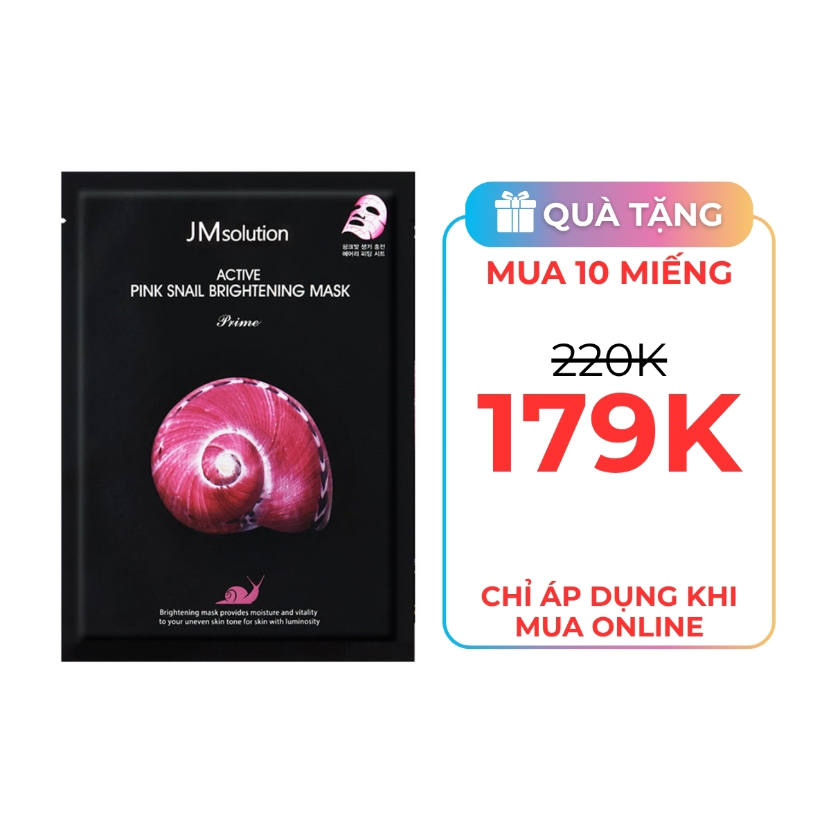Mặt Nạ JM Solution Mask Ốc Sên Hồng