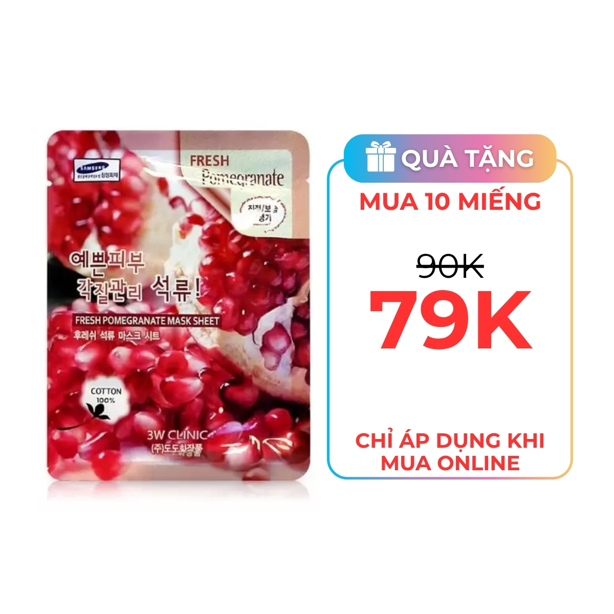 Mặt Nạ 3W - Lựu Đỏ