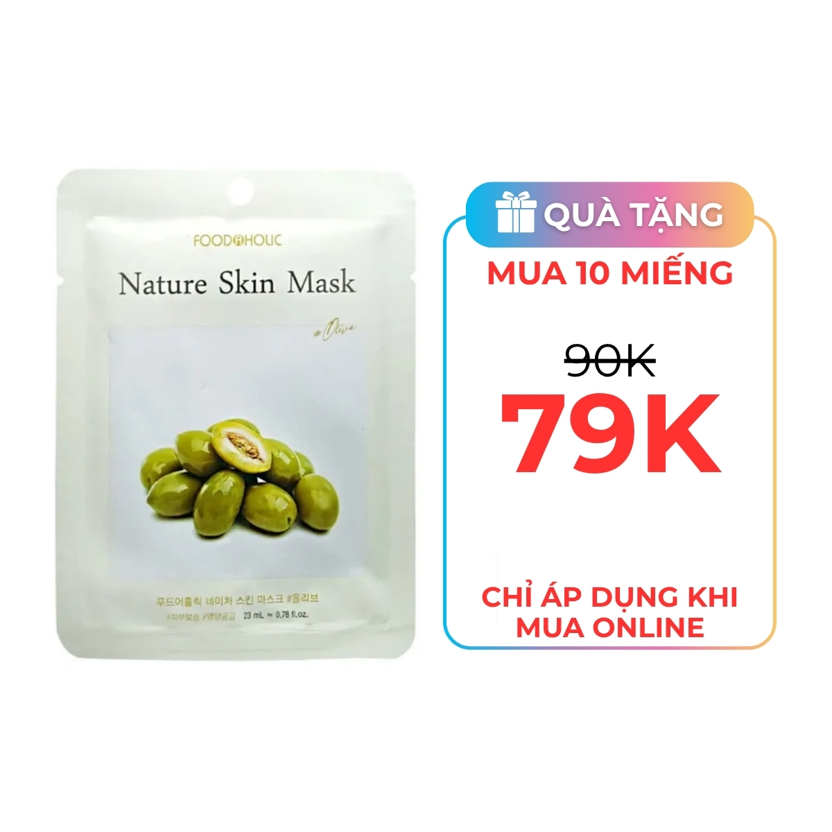 Mặt Nạ 3D Foodaholic Nature Skin Mask Olive 25ml