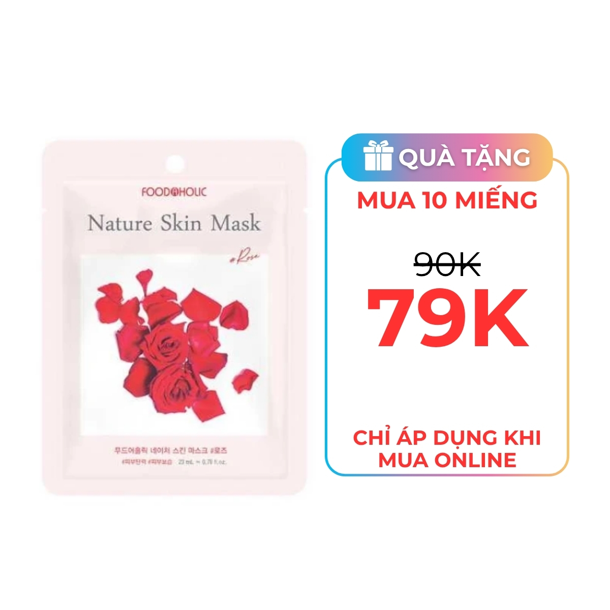 Mặt Nạ 3D Foodaholic Nature Skin Mask Rose 25ml