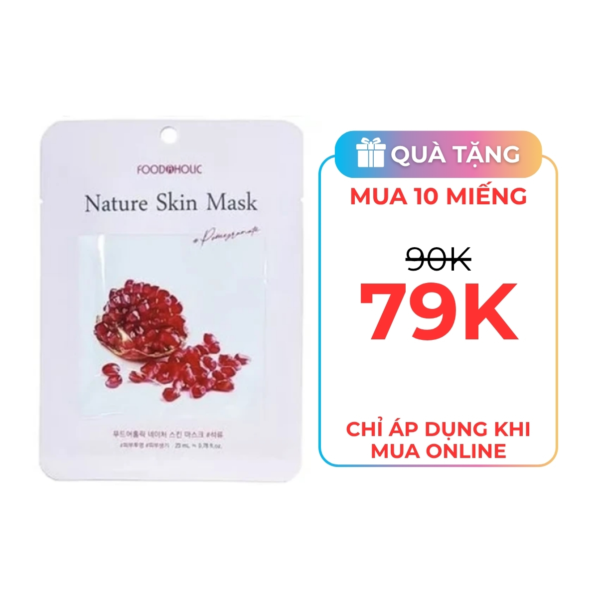 Mặt Nạ 3D Foodaholic Nature Skin Mask Lựu 25ml