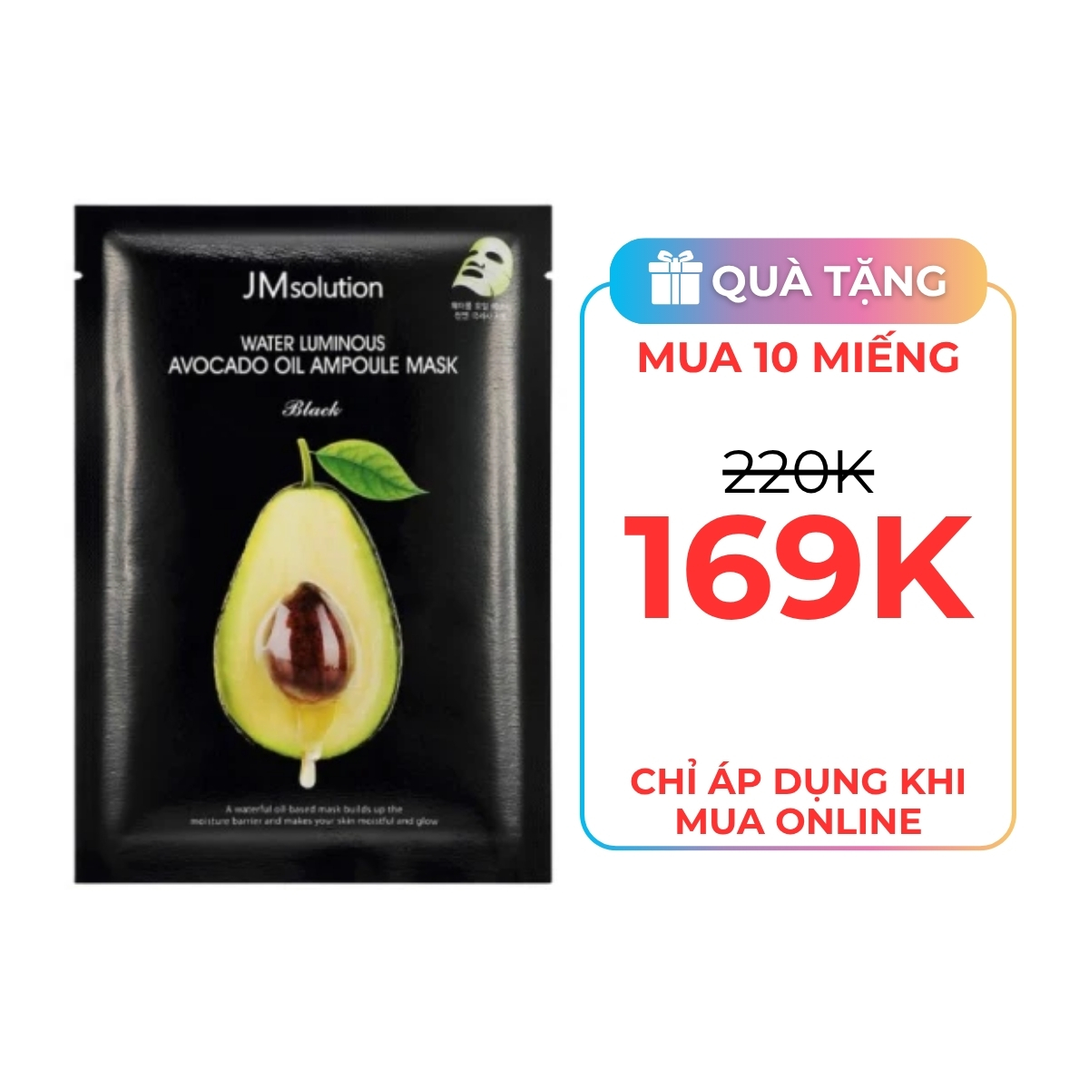 Mặt Nạ JM Solution Mask - Avocado Oil Ampoule Mask Black 35ml