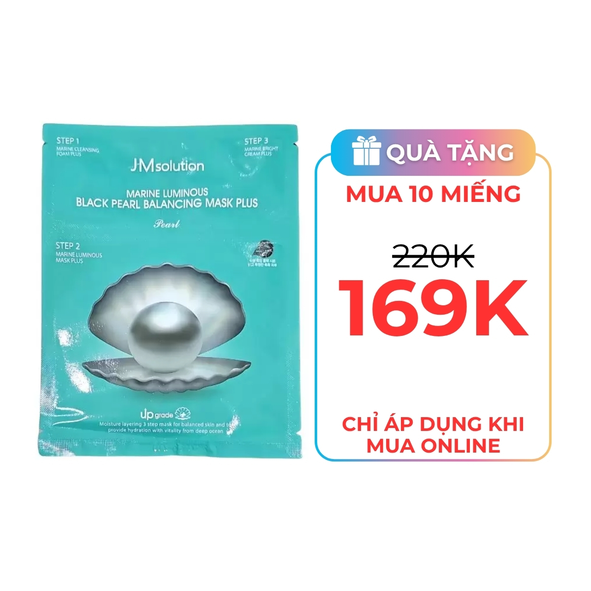 Mặt Nạ JM Solution Mask - Màu Sắc: Ngọc Trai Đen (Mã Mới)