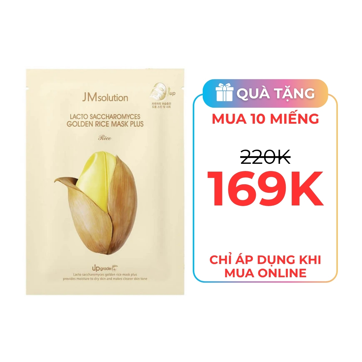 Mặt Nạ JM Solution Lacto Saccharomyces Golden Rice Mask Tinh Chất Gạo