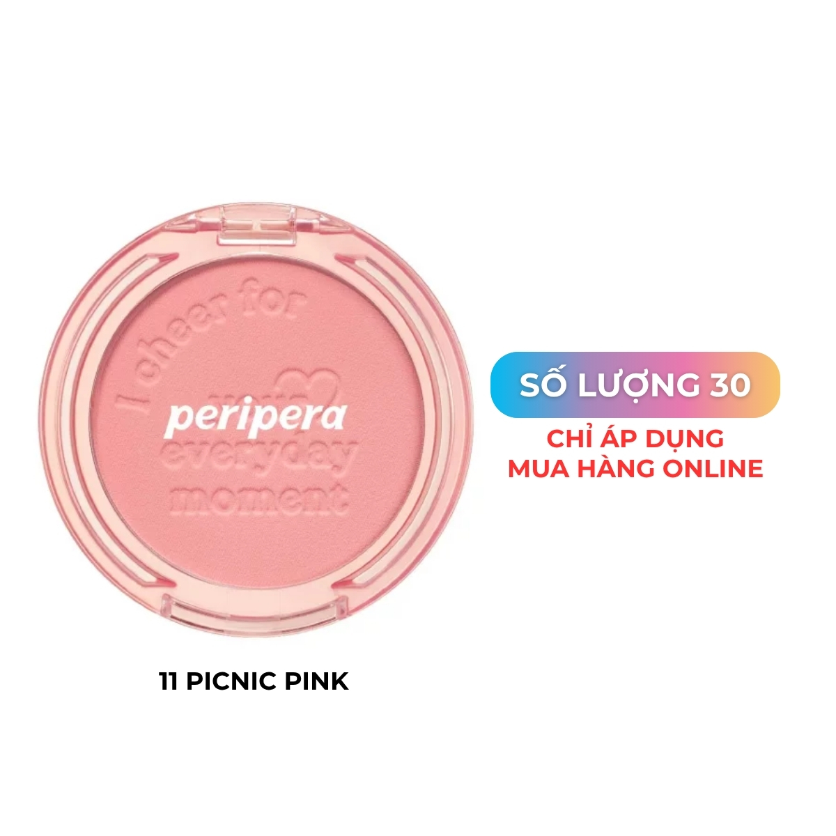 Phấn Má Peripera Pure Blushed Sunshine Cheek Màu 11 Picnic Pink