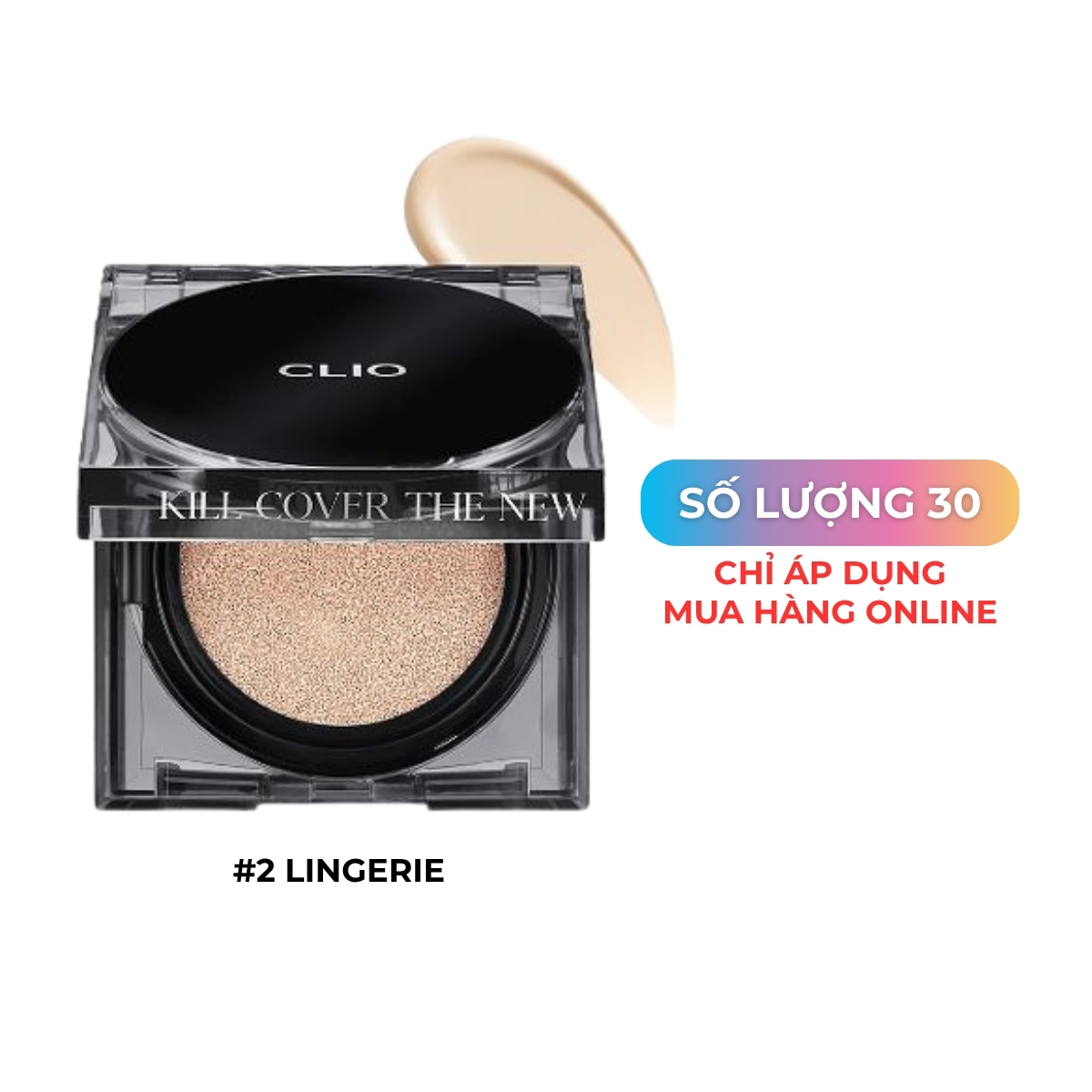 Phấn Nước CLIO Kill Cover The New Founwear Cushion Vuông Tone 2-BP