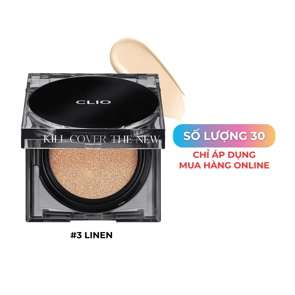 Phấn Nước CLIO Kill Cover The New Founwear Cushion Vuông Tone 3-BY