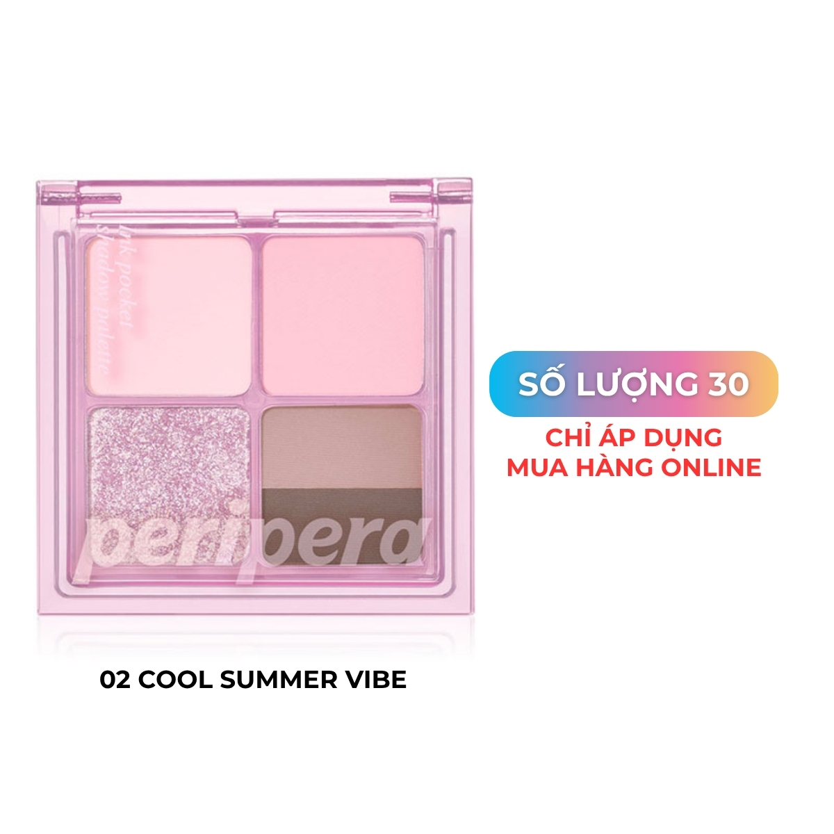 Phấn Mắt Peripera Ink 4 Ô Pocket Shadow Palette - 02 Cool Summer Vibe