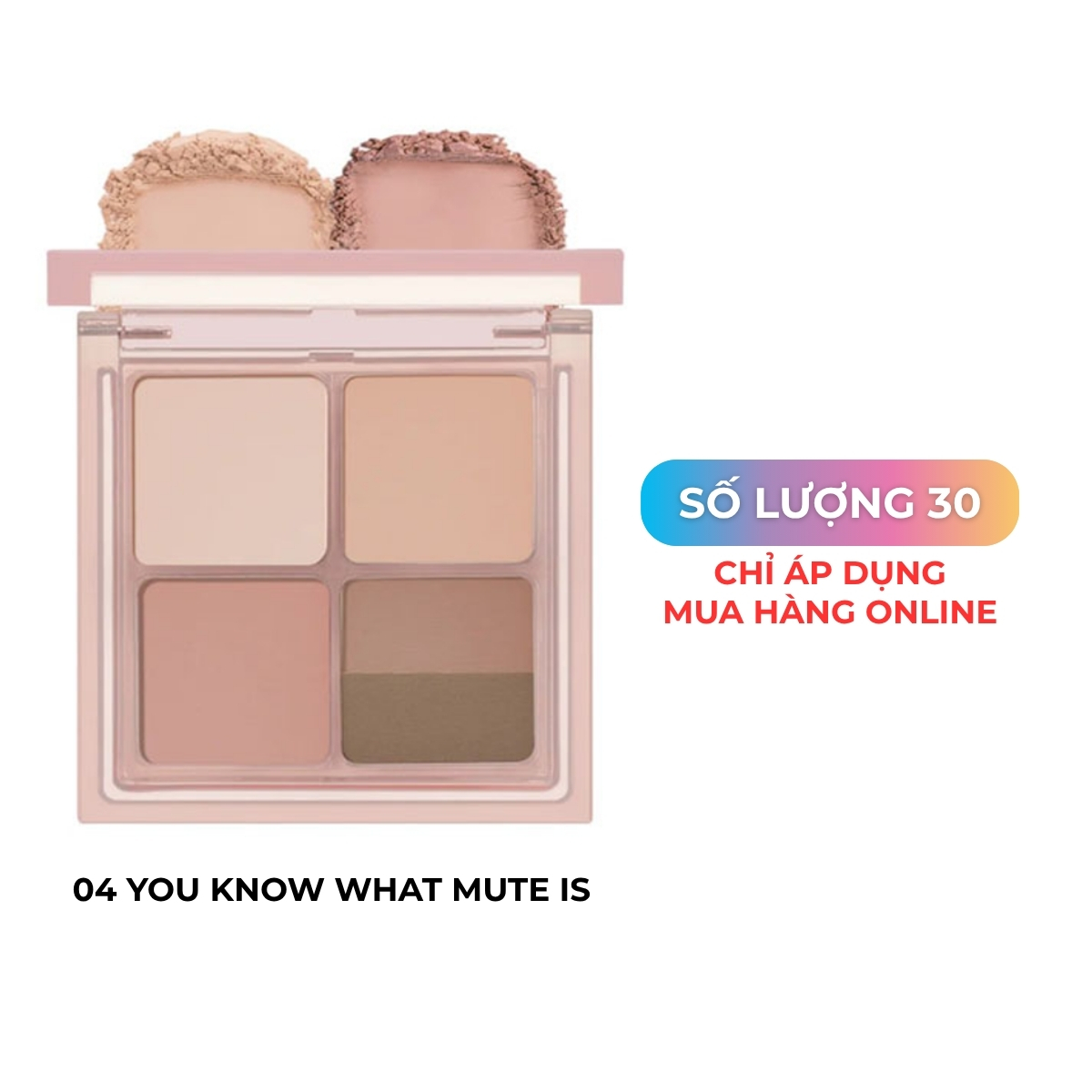 Phấn Mắt Peripera Ink 4 Ô Pocket Shadow Palette 04 You Know What Mute Is