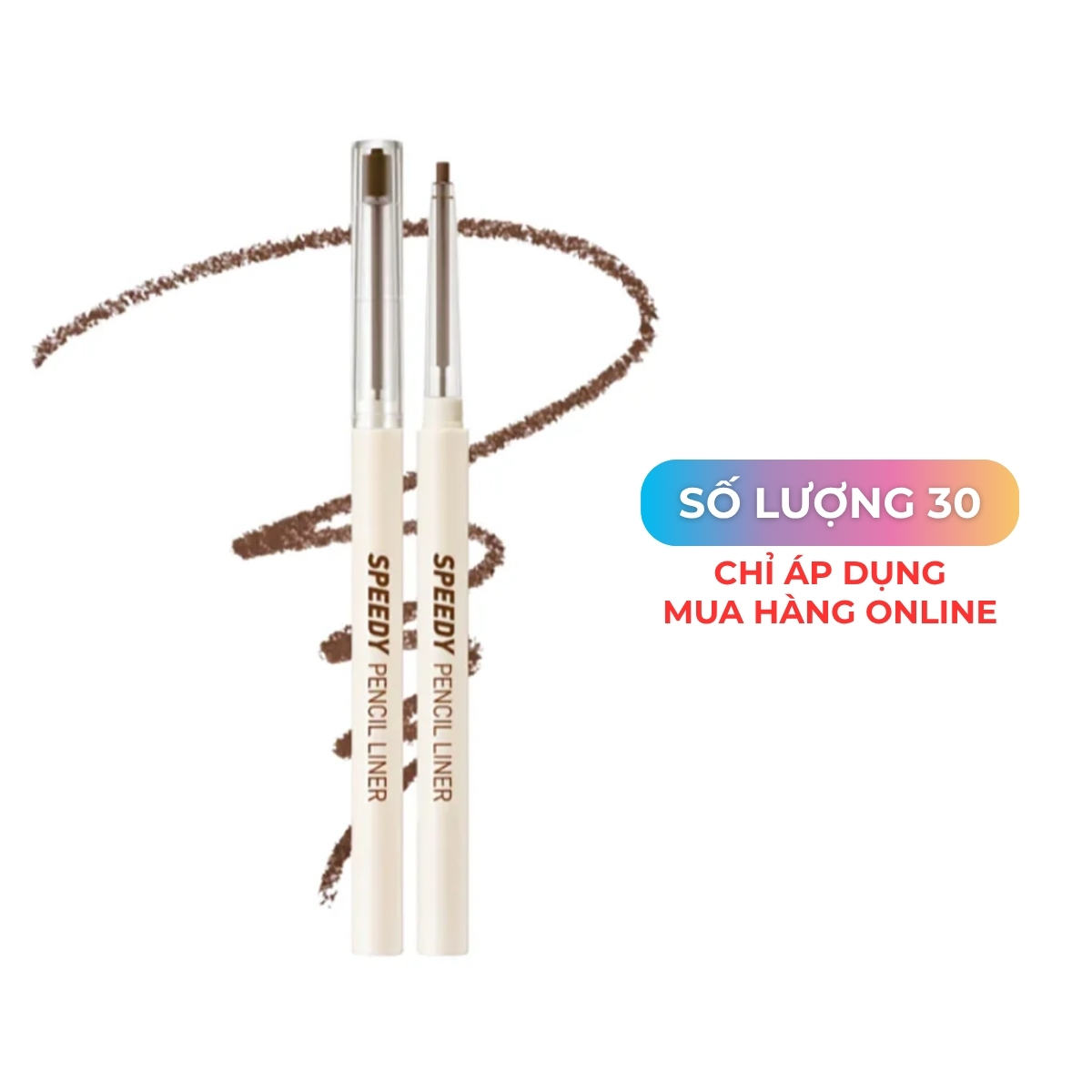 Chì Kẻ Mắt Peripera Speedy Pencil Liner - 002 Neutral Brown