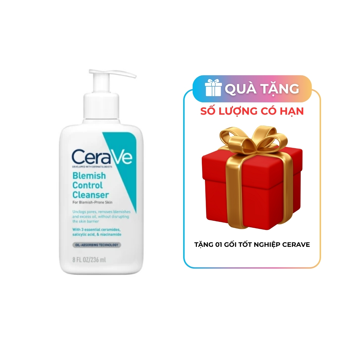 Sữa Rửa Mặt CeraVe Giúp Ngừa Mụn 236ml