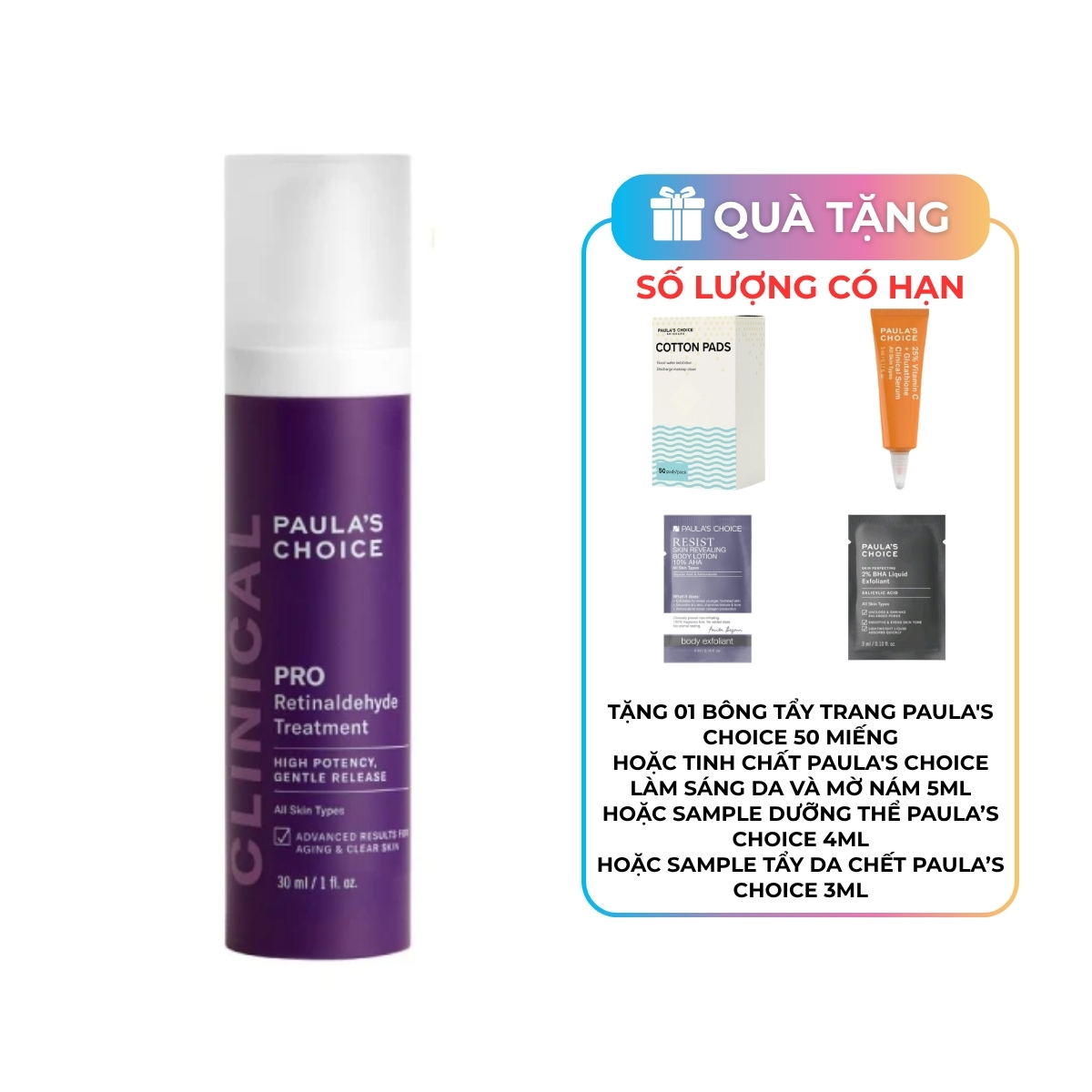 Tinh Chất Paula's Choice Retinaldehyde Ngăn Ngừa Lão Hóa và Hỗ Trợ Giảm Mụn 30ml