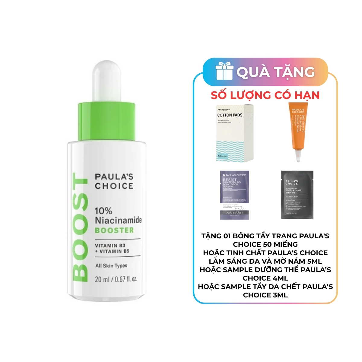 Tinh Chất Paula's Choice 10% Niacinamide Booster Se Khít Lỗ Chân Lông 20ml