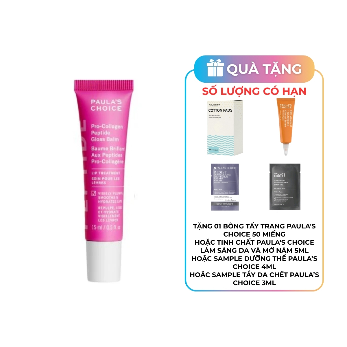 Son Dưỡng Paula's Choice Giúp Mềm Mịn Và Giảm Nếp Nhăn Pro-Collagen Peptide 15ml