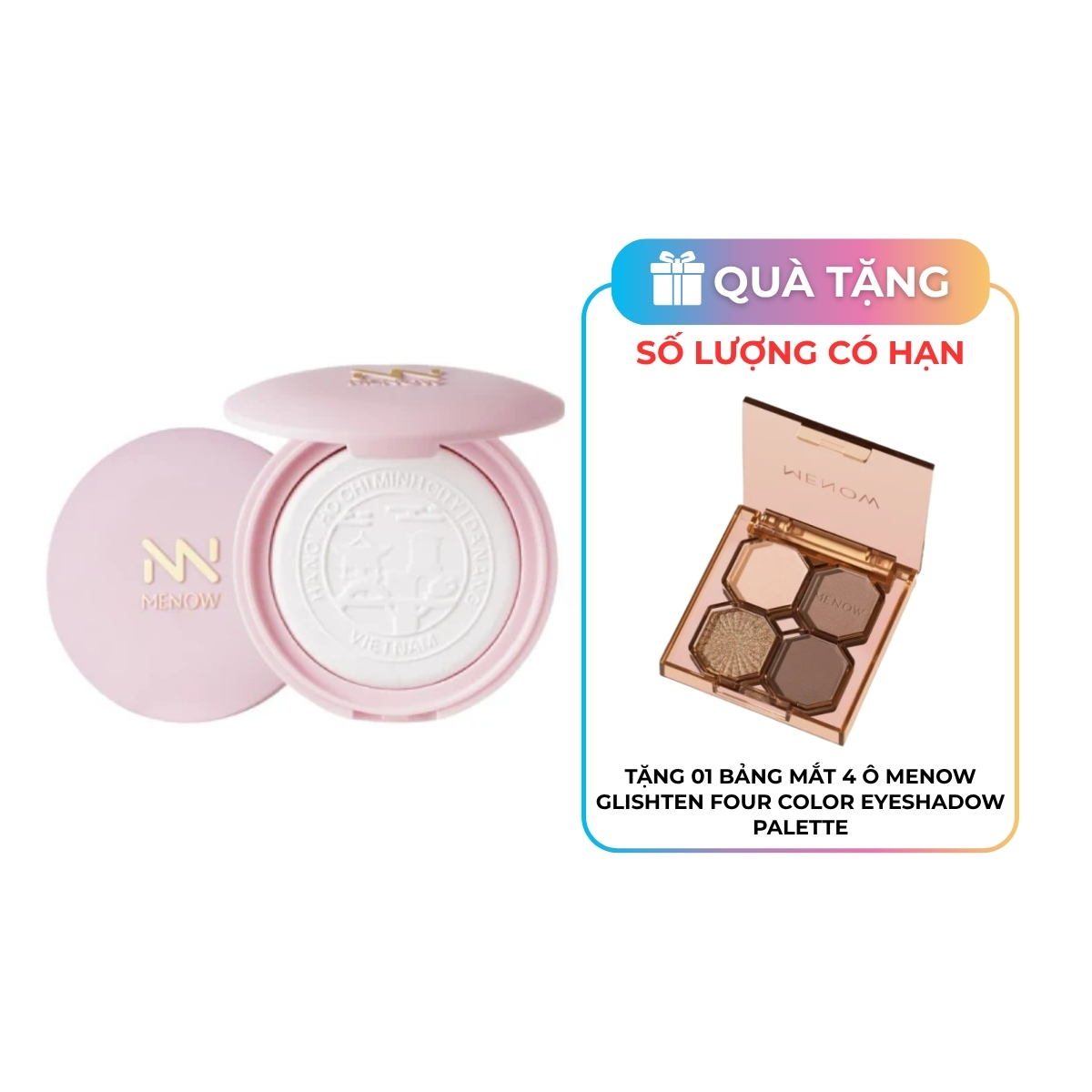 Phấn Phủ Dạng Nén Menow Clear Radiant Pressed Powder VN01 White