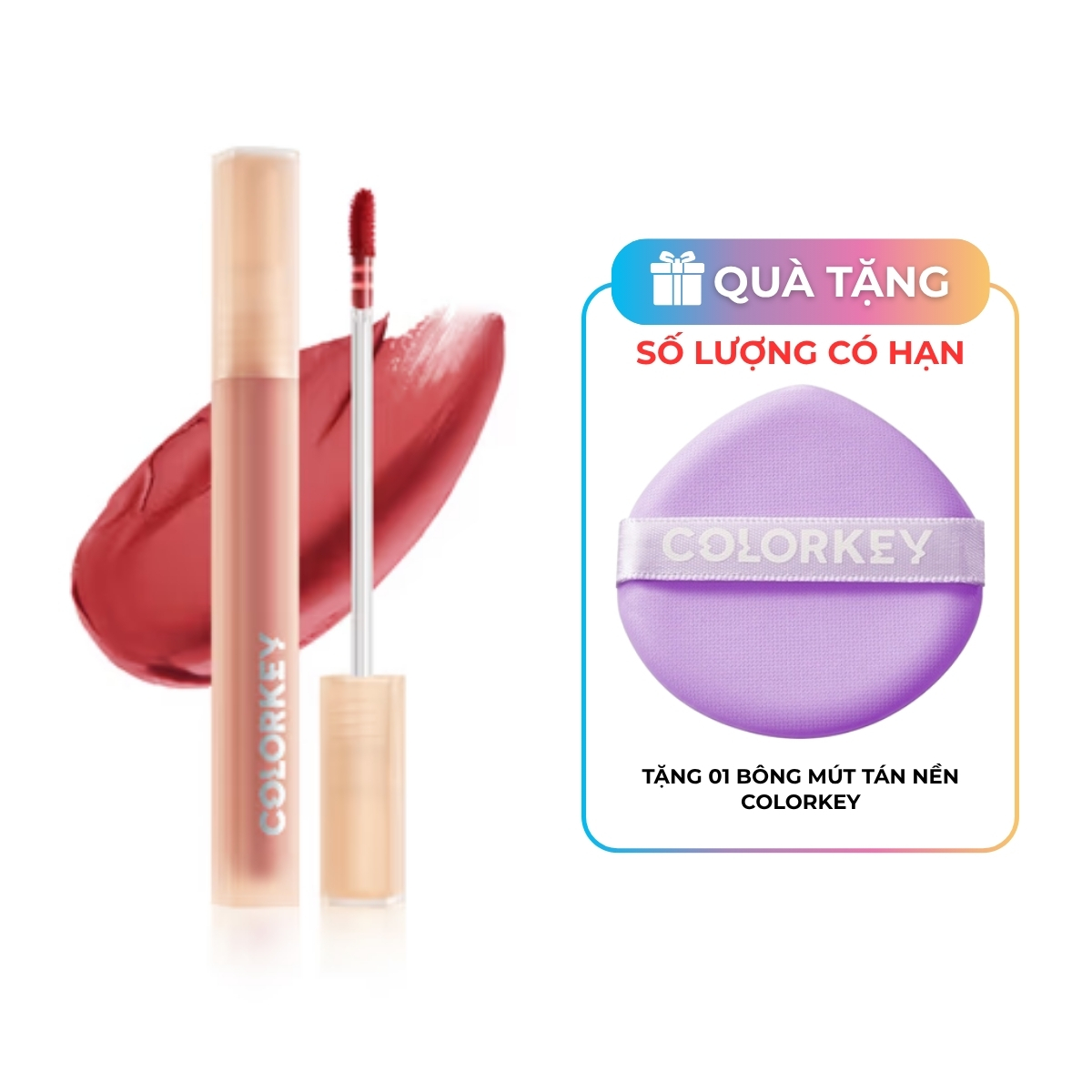 Son Tint Colorkey Soft Matte Water Tint R301 Hồng Anh Đào