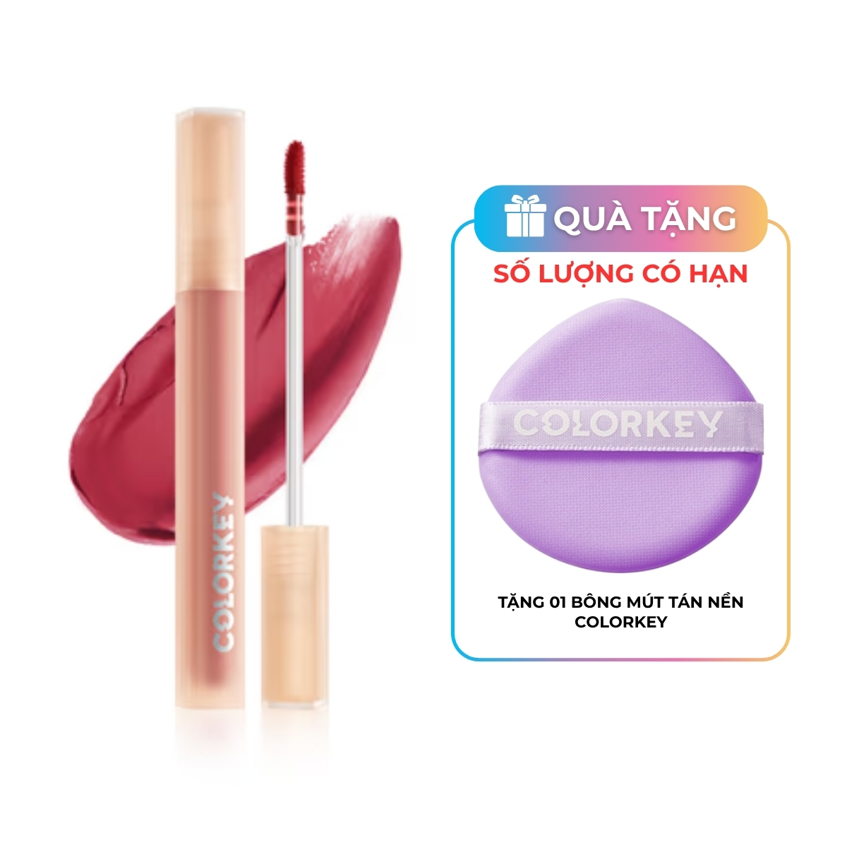 Son Tint Colorkey Soft Matte Water Tint P319  Trà Bưởi Hồng
