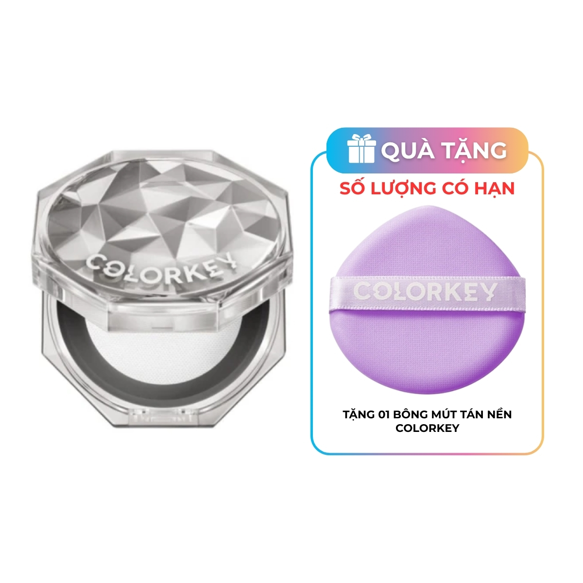 Phấn Phủ Colorkey Lasting Naturally Powder Dạng Bột C01 Màu Trắng