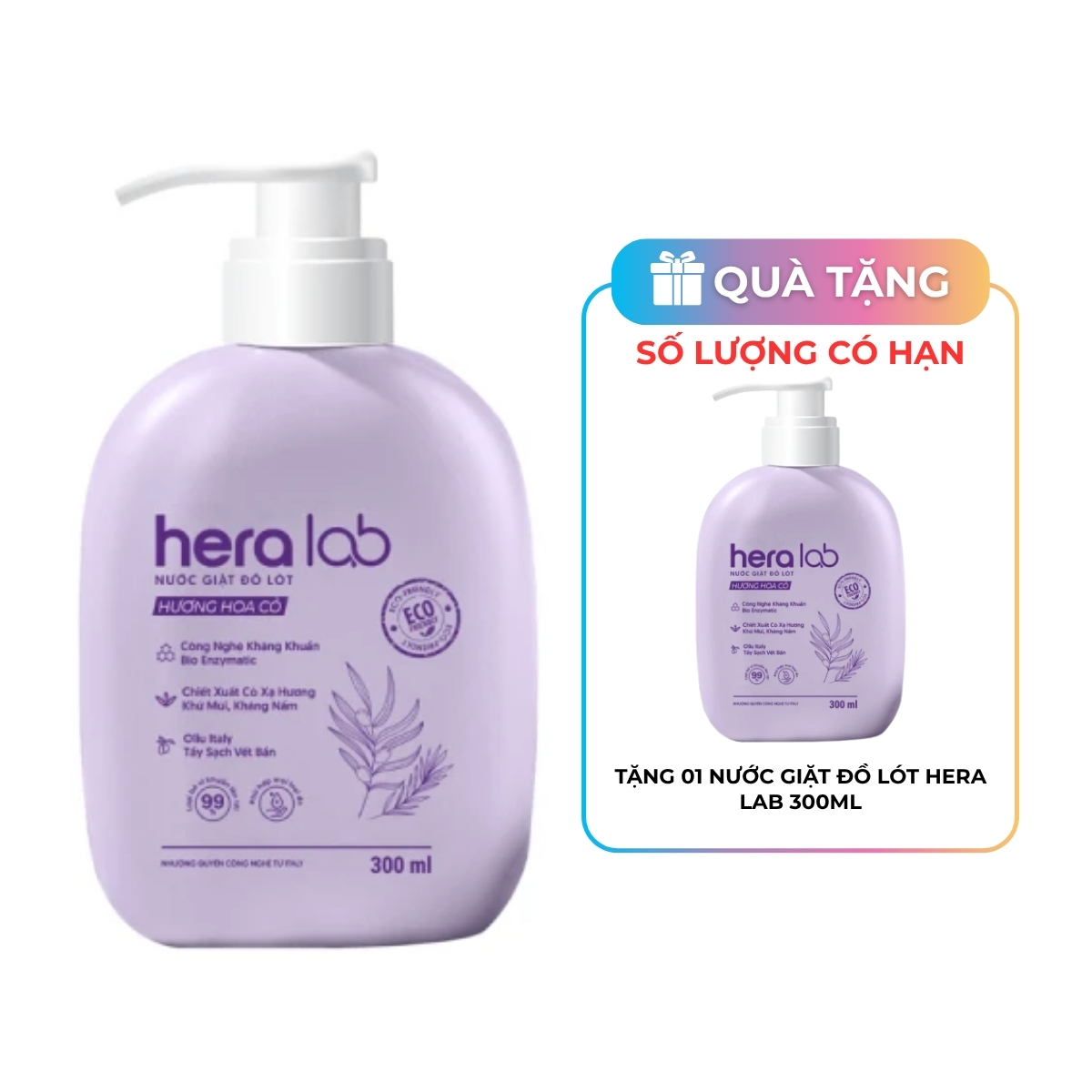 Nước Giặt Đồ Lót Hera Lab 300ml