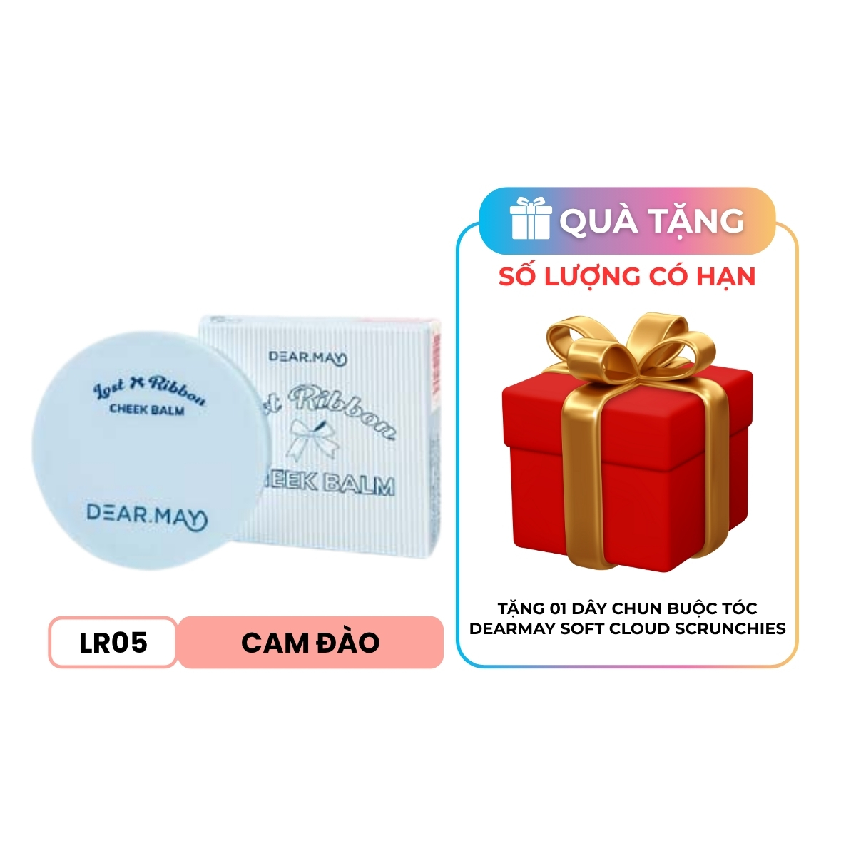 Phấn Má Dearmay Lost Ribbon Cheek Balm Dạng Kem LR07 Just Peachy