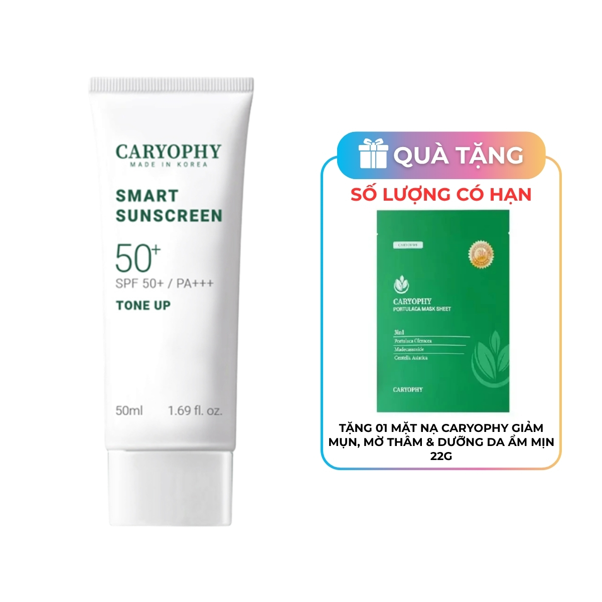 Kem Chống Nắng Caryophy Smart Tone Up Ngừa Mụn 50ml