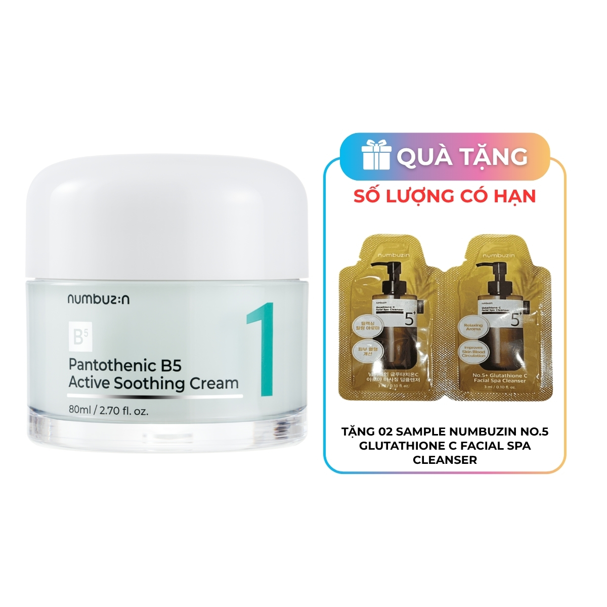 Kem Dưỡng Numbuzin No1 Pantothenic B5 Active Smoothing 80ml
