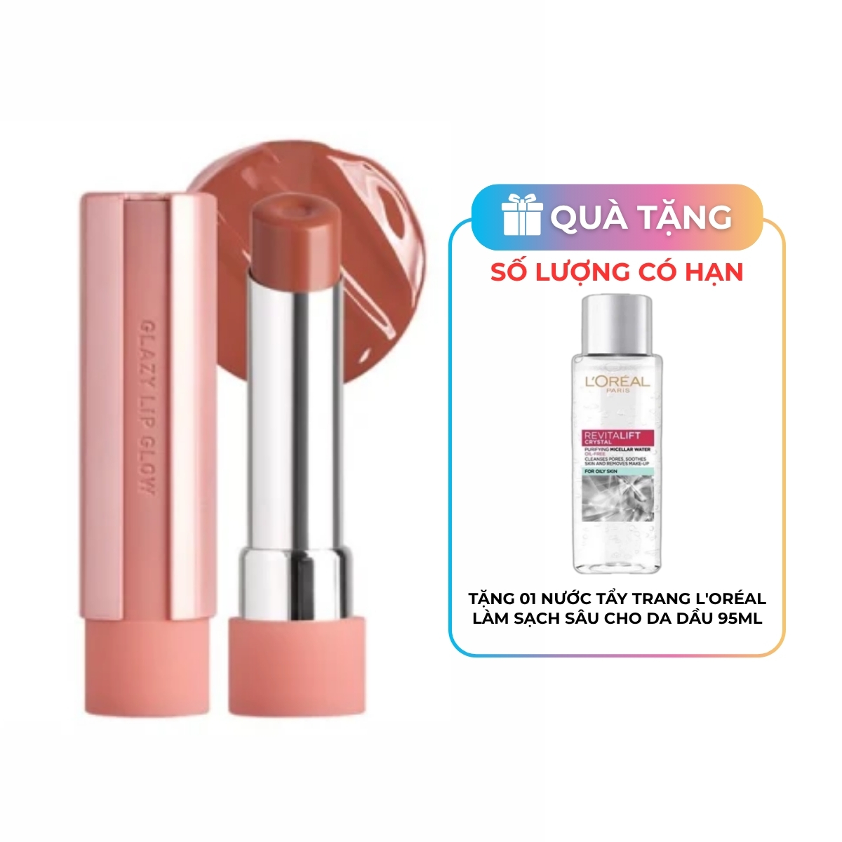 Son Dưỡng 3CE Glazy Lip Glow - 32 Peach Filling