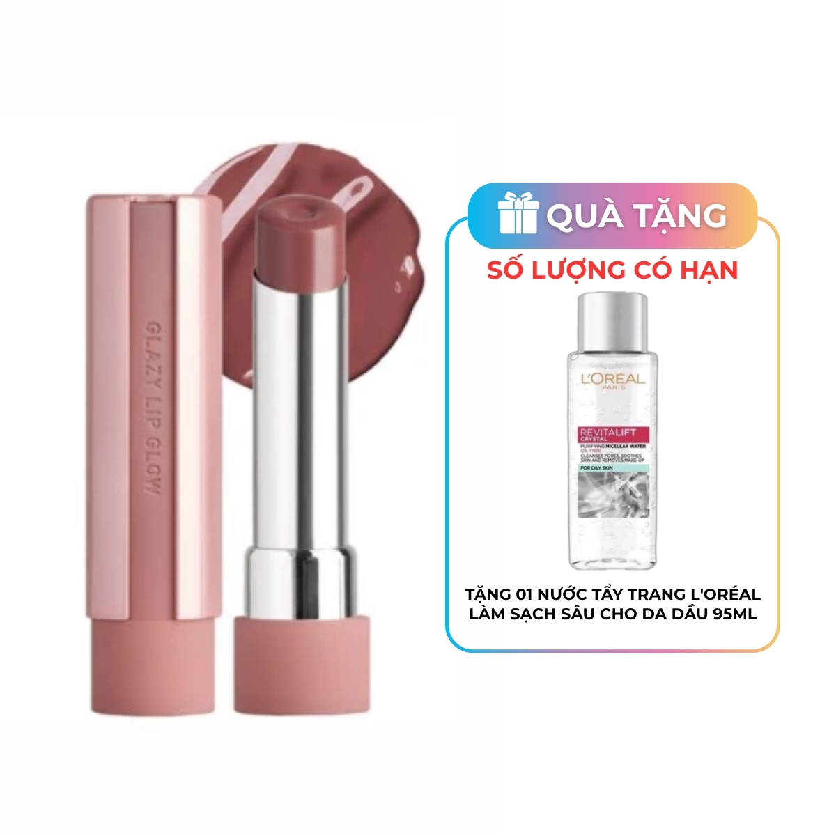 Son Dưỡng 3CE Glazy Lip Glow - 36 Double Grape