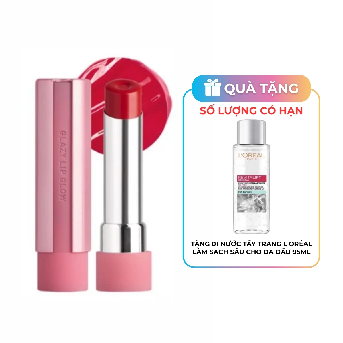Son Dưỡng 3CE Glazy Lip Glow - 37 Raspberry Coated