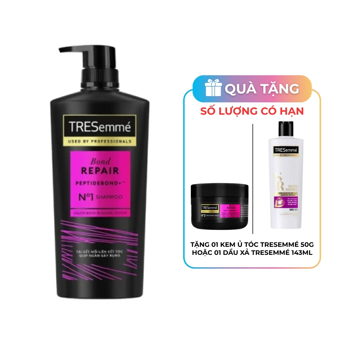 Dầu Gội TRESemmé Bond Repair Ngăn gãy Rụng Tóc 640g