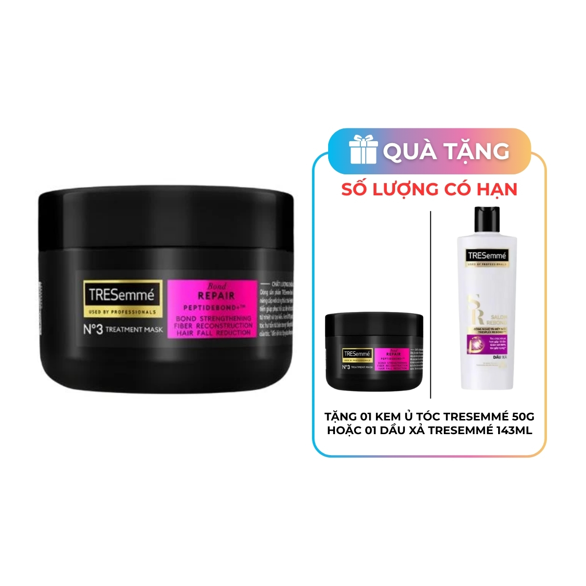 Kem Ủ Tóc Ngăn Gãy Rụng Tresemmé Bond Repair Treatment Mask 50g
