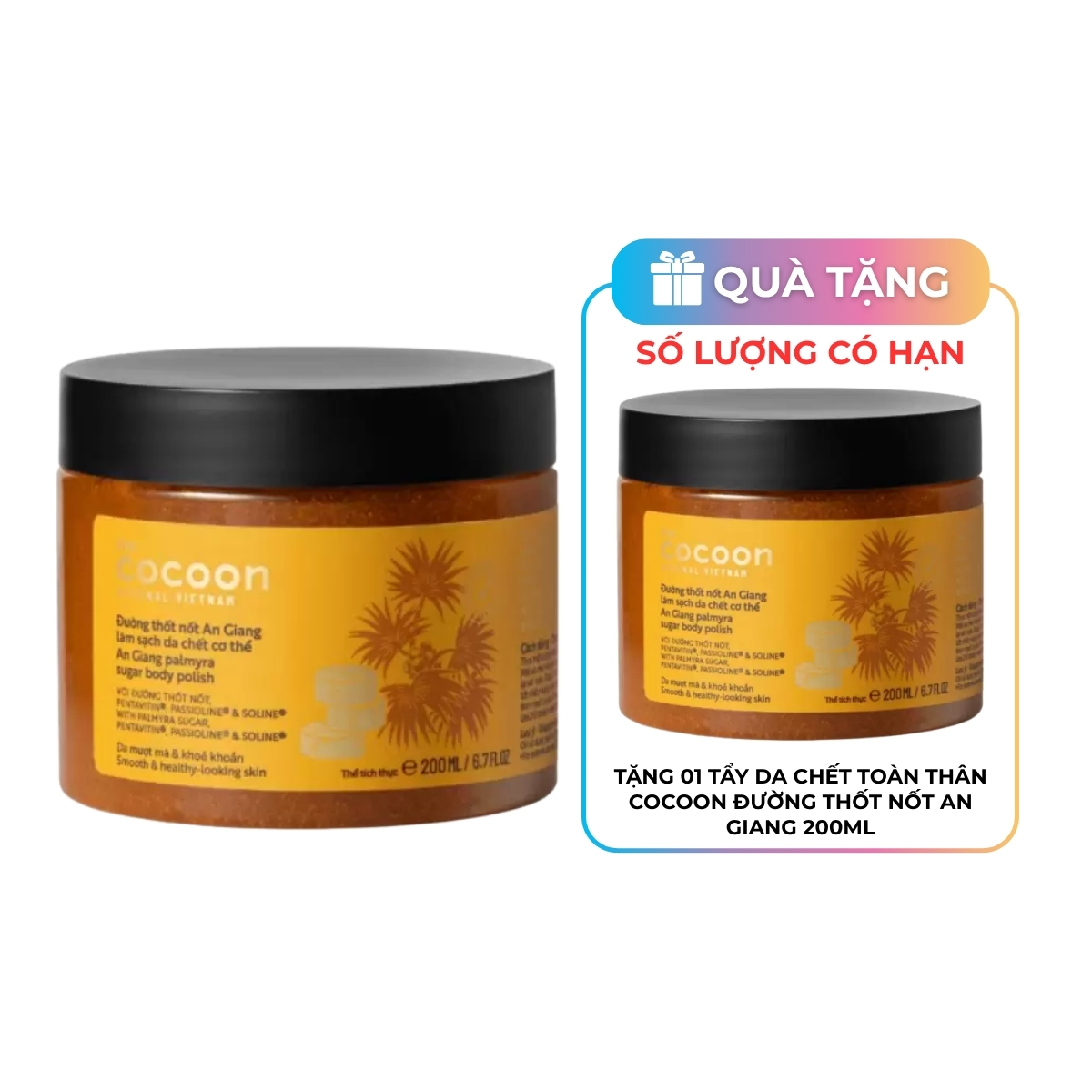 Tẩy da chết toàn thân Cocoon đường thốt nốt An Giang 200ml