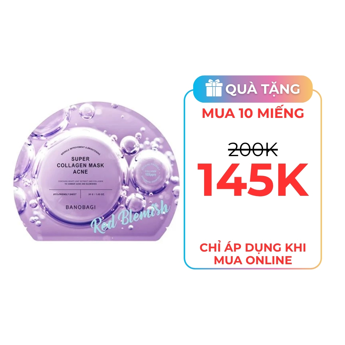Mặt Nạ Banobagi Super Collagen Mask Acne Red Blemish 30g