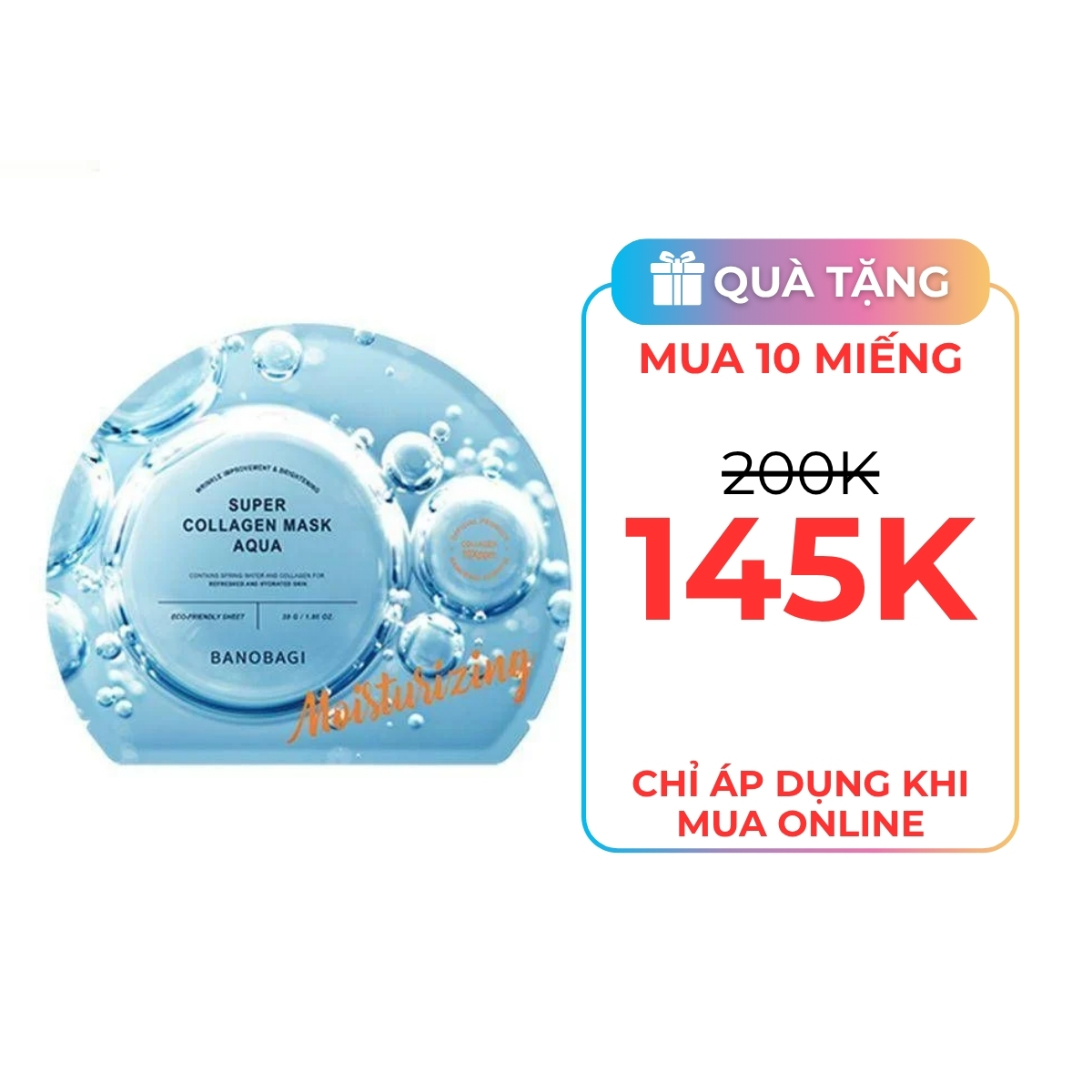 Mặt Nạ Banobagi Super Collagen Mask Aqua Moisturizing Cấp Ẩm Cho Làn Da Căng Bóng 30g