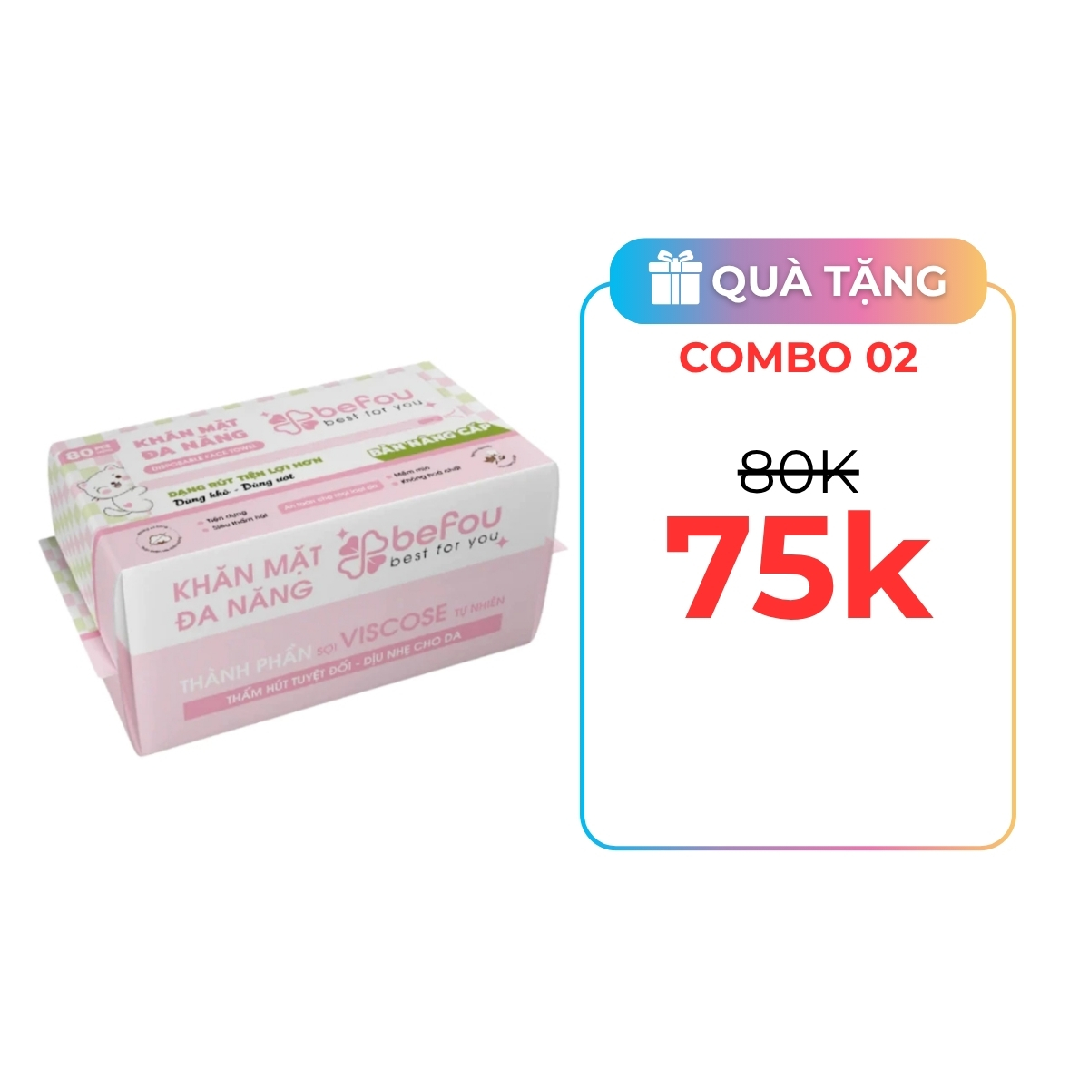 Khăn Mặt Khô Befou Đa Năng - Dạng Rút
