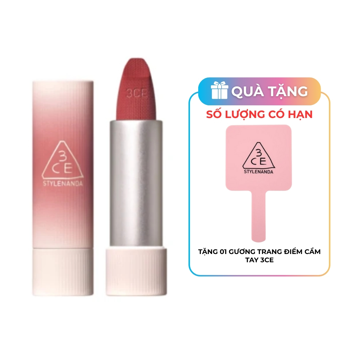 Son Thỏi 3CE Cashmere Hug Lipstick #07 Knit