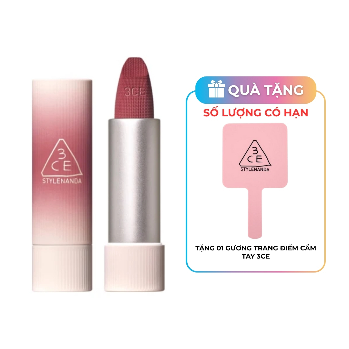 Son Thỏi 3CE Cashmere Hug Lipstick #10 Dreamy