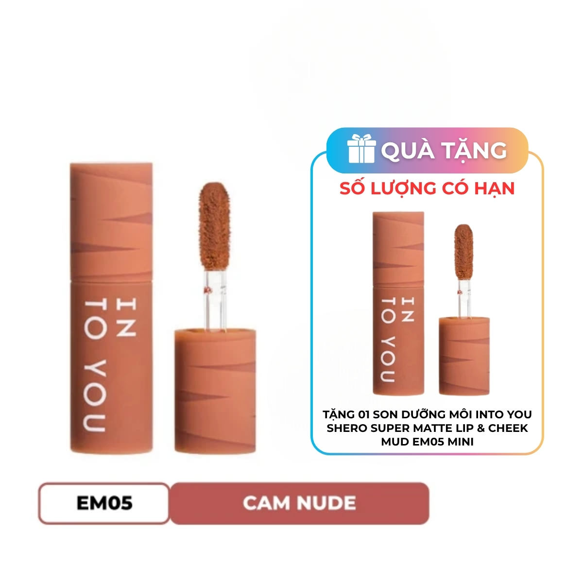 Son Bùn Into You Shero Super Matte Lip & Cheek Mud EM05 Mini