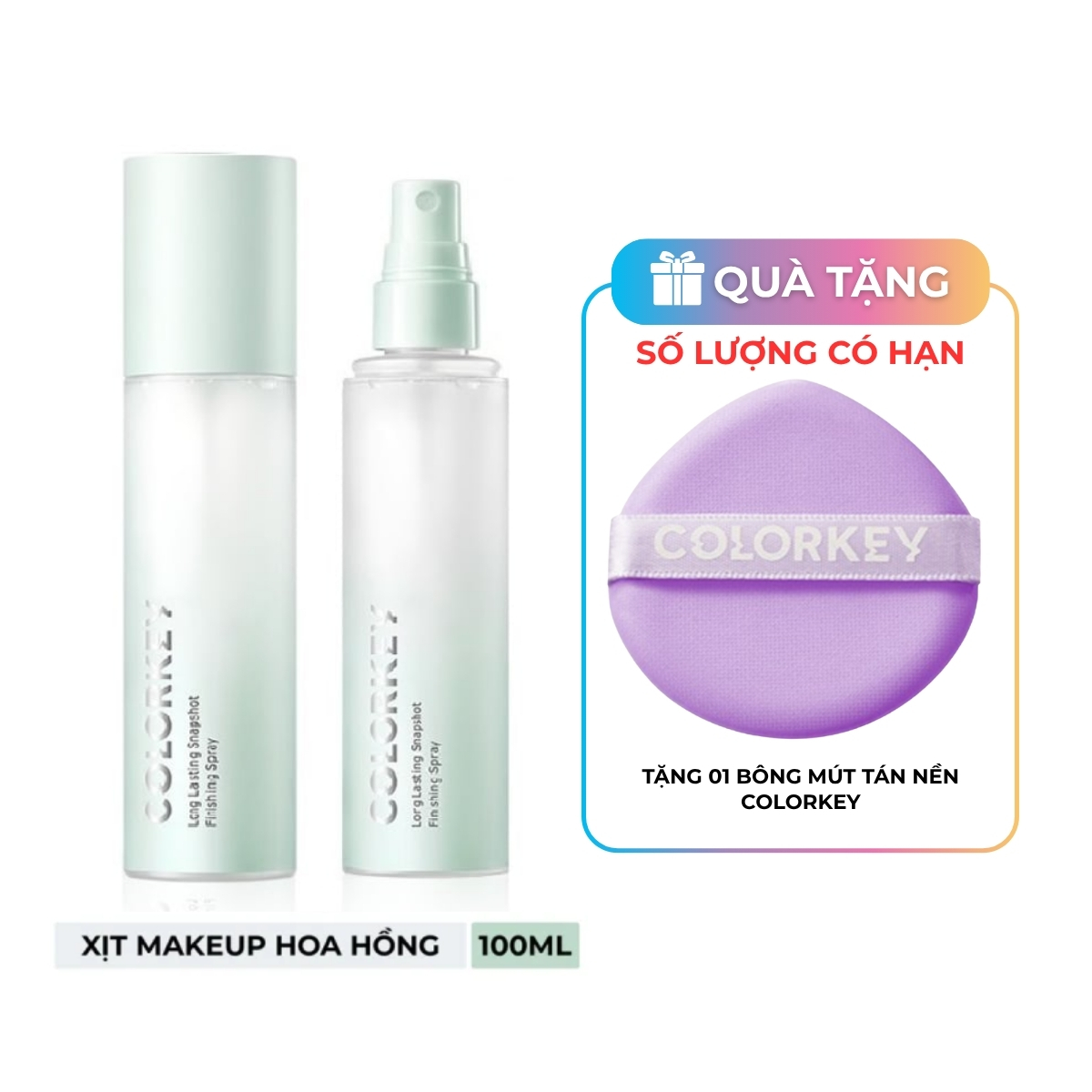 Xịt Khóa Nền Colorkey Long Lasting Snapshot Finishing Spray 100ml