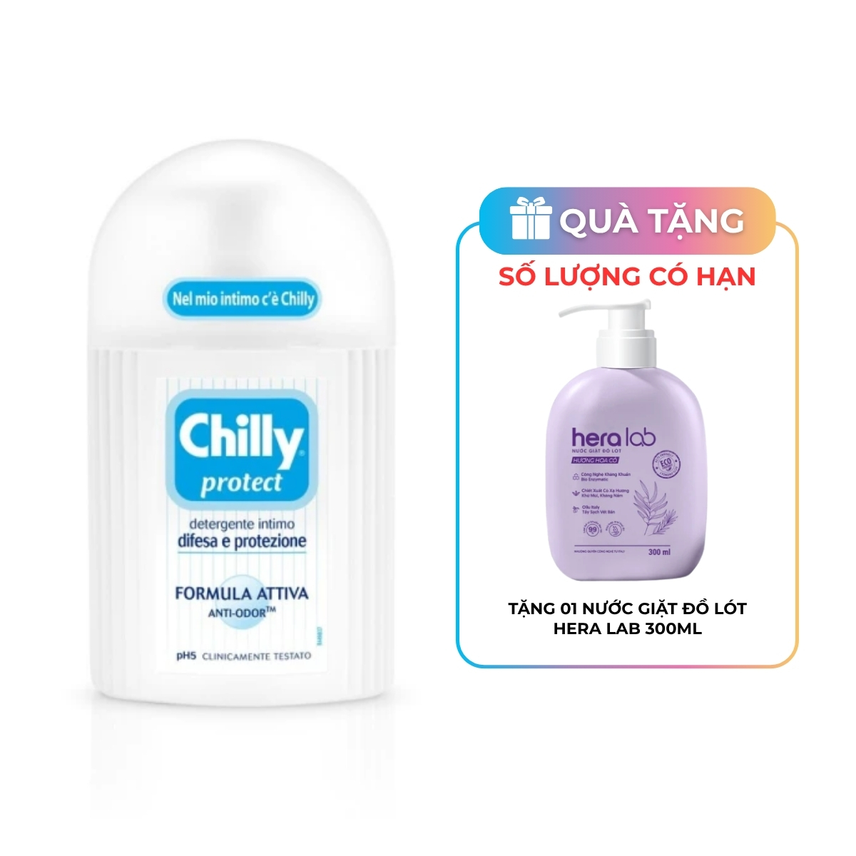 Dung Dịch Vệ Sinh Chilly Protect Kháng Khuẩn 200ml (Xanh Dương)