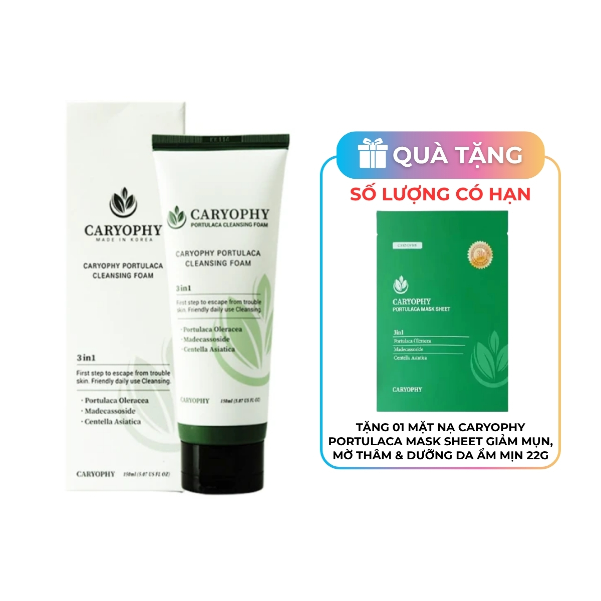 Sữa Rửa Mặt Caryophy Ngăn Ngừa Mụn Giảm Thâm 150ml
