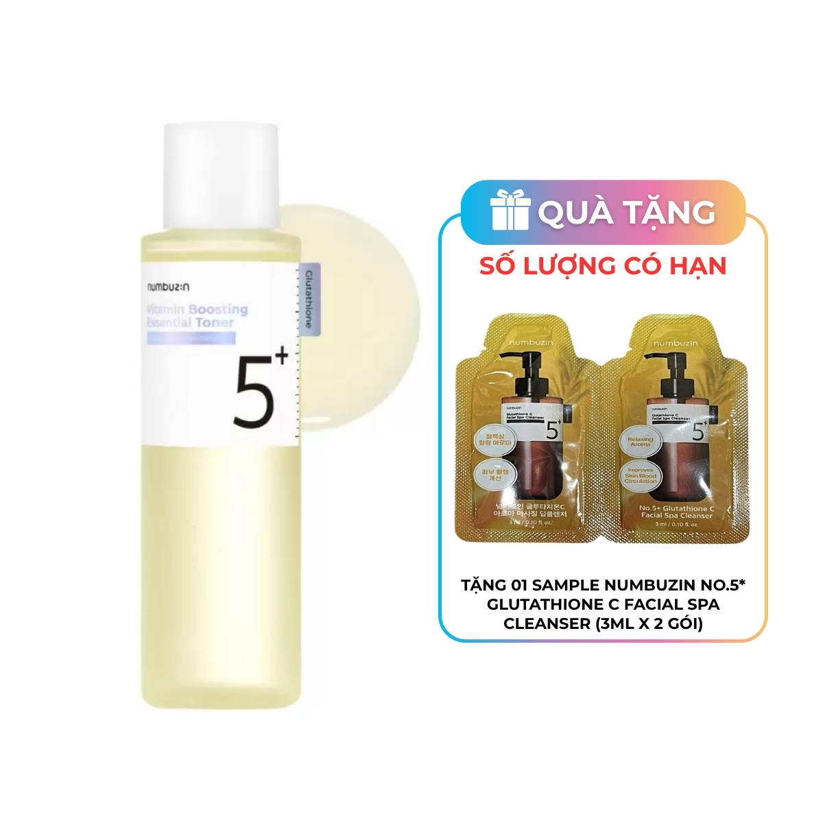 Nước Hoa Hồng Numbuzin No.5 Vitamin Boosting Essential Toner 200ml