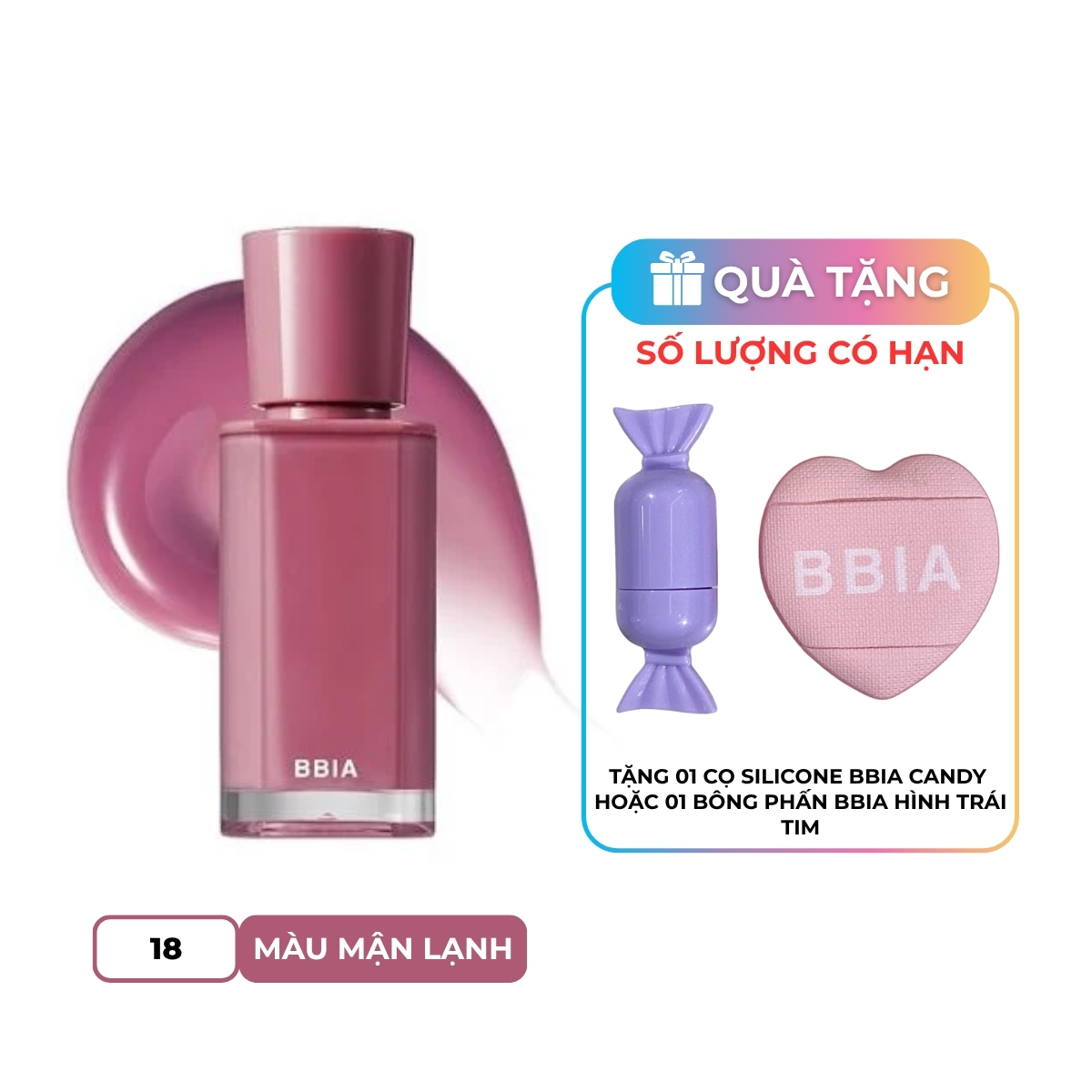 Son Tint Bóng Bbia Glow Tint MLBB Edition 18 Winter