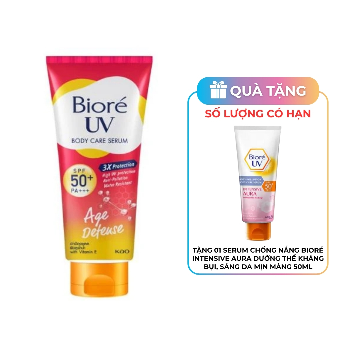 Serum Chống Nắng Bioré Age Defense Dưỡng Thể Tươi Trẻ Rạng Ngời 150ml