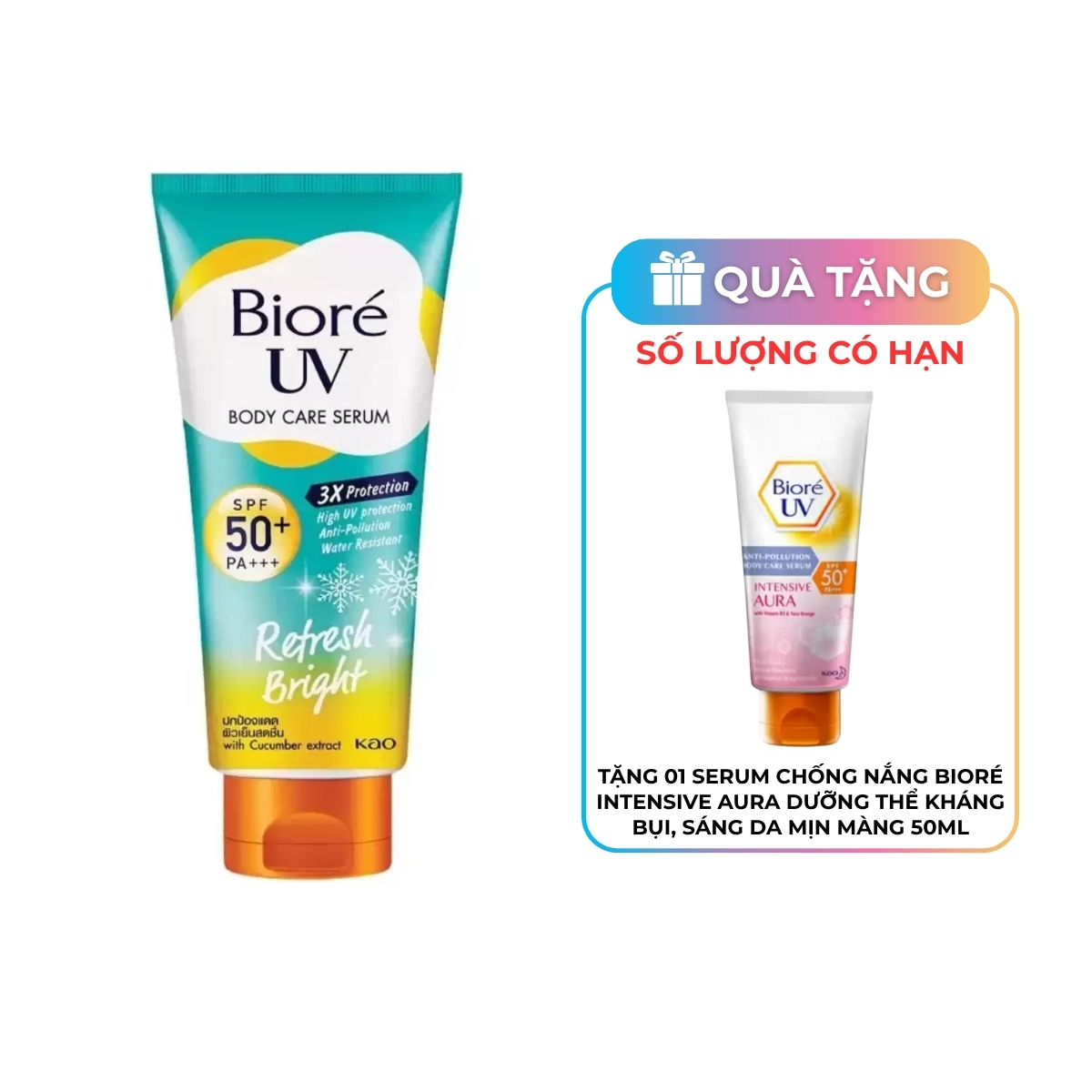 Serum Chống Nắng Bioré Refresh Bright Dưỡng Thể Sáng Mịn Mát Lạnh 150ml
