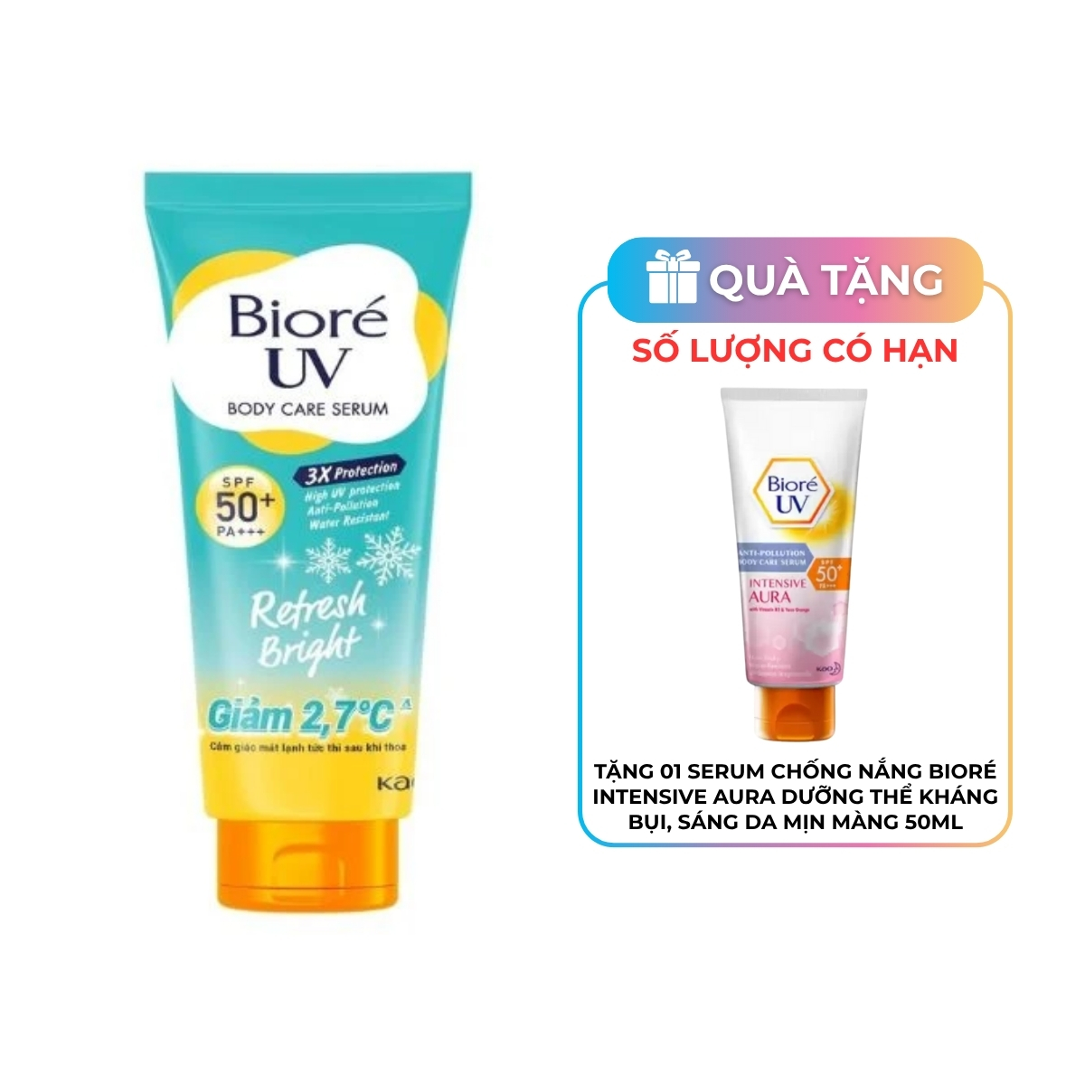 Serum Chống Nắng Bioré Refresh Bright Dưỡng Thể Sáng Mịn Mát Lạnh 230ml